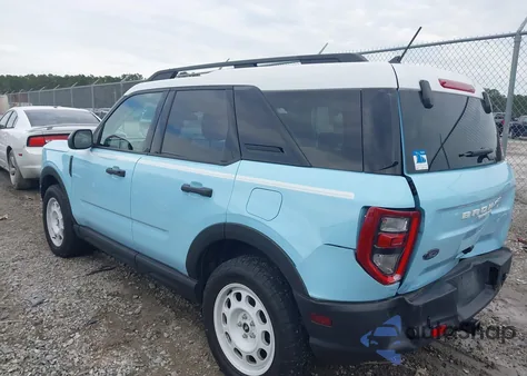 2023 Ford Bronco Sport Heritage z USA, uszkodzony, nr VIN 3FMCR9G69PRE21755